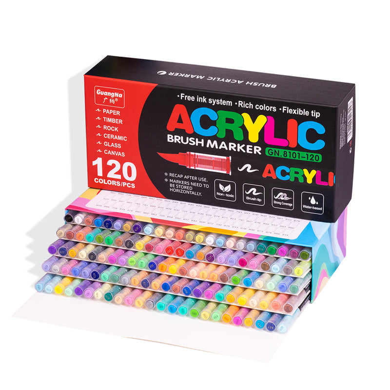 72/120 Colors Acrylic Waterproof Marker Pens