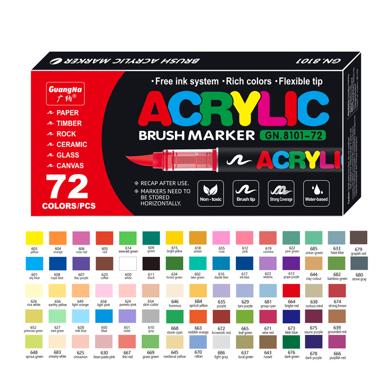 72/120 Colors Acrylic Waterproof Marker Pens
