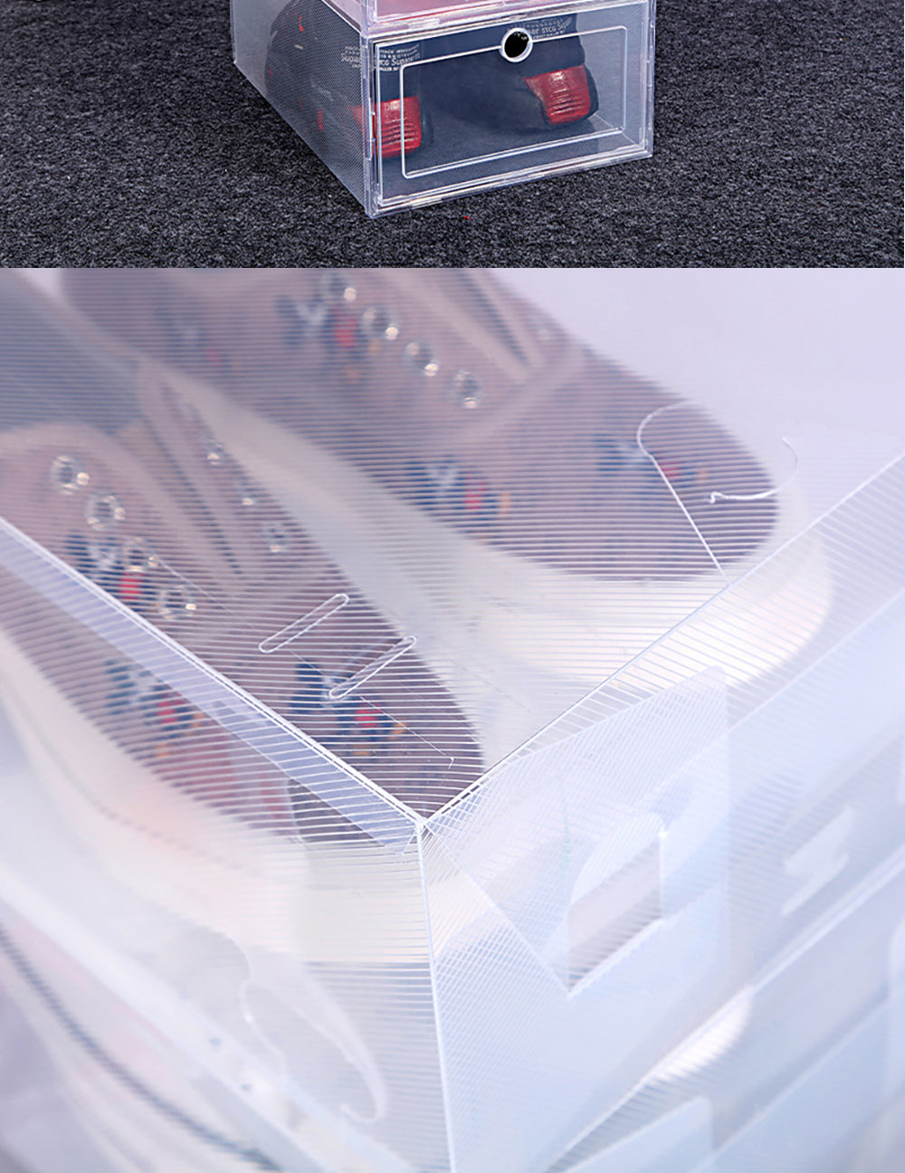 6-Pack Clear Plastic Shoe Storage Boxes