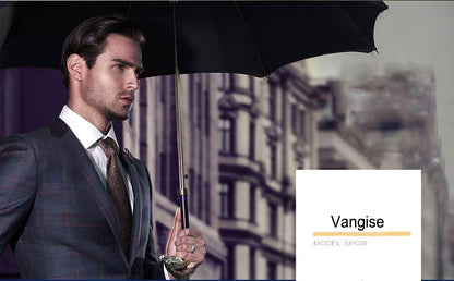 Blue Solid Necktie with Matching Handkerchief, Cufflinks & Clip