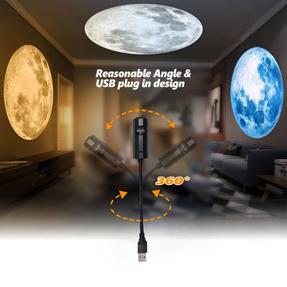 LunaGlow – 3-Color USB Moon Light Projector Set