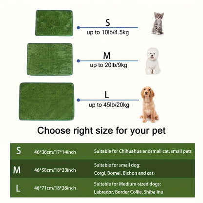 Washable Artificial Grass Dog Potty Trainer (18x28inches)