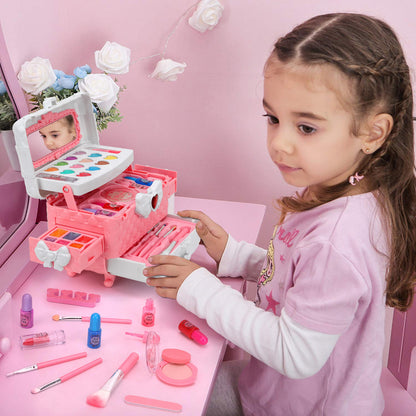 54pcs Kids Makeup Set – Washable, Non-Toxic Princess Play Makeup Kit for Girls Ages 3–12