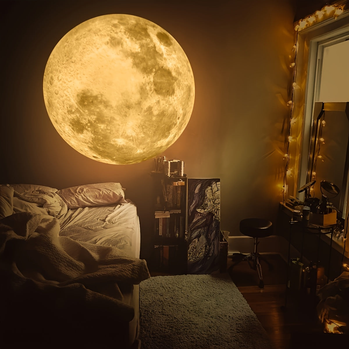 LunaGlow – 3-Color USB Moon Light Projector Set