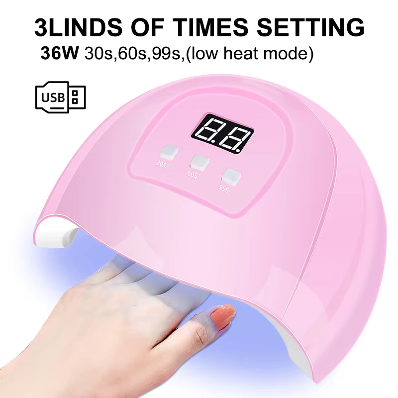 GlowNail™ – Complete Gel Nail Polish Kit with UV/LED Lamp